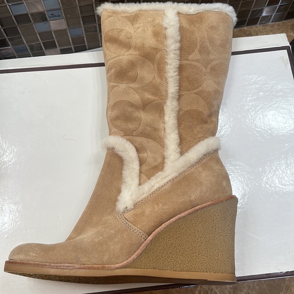 Coach tan suede boots - Picture 2 of 9